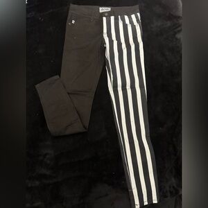 Royal Bones Monochrome Striped Jeans